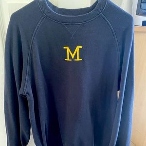 Coach’s Navy Michigan Crewneck Sweater
